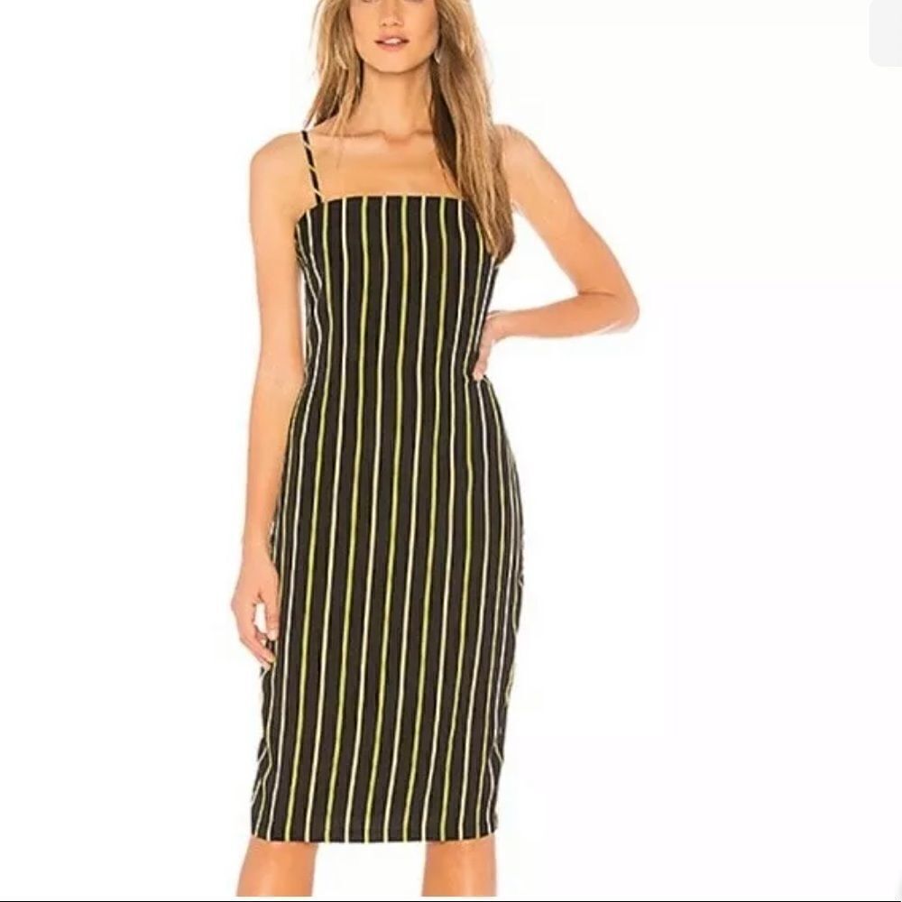 REVOLVE ABOUT US Yolanda Striped Sleeveless MIDI Dress.Size S